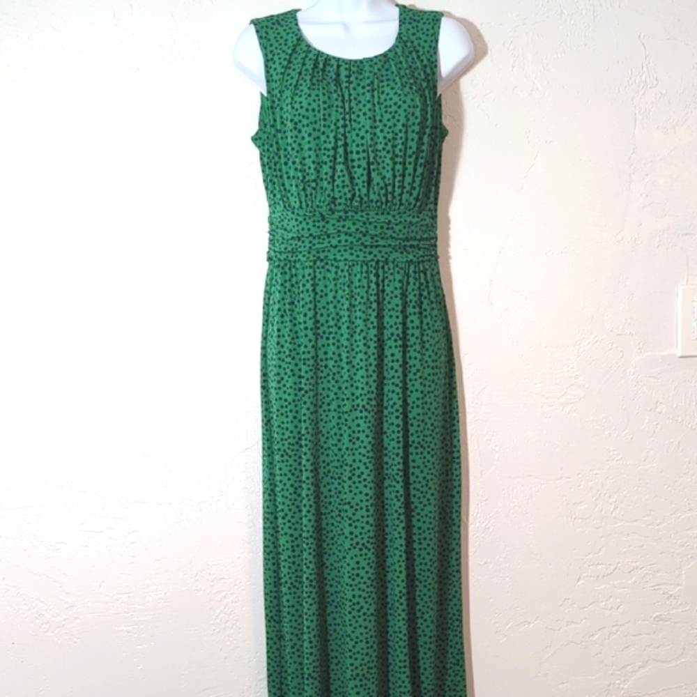 Womens Polka Dot Stretchy Formal Event Babydoll Maxi Dress Cute Comfortable Twee